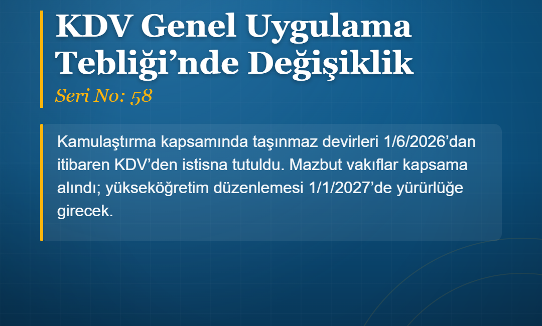 DRP Partners - KDV Tebliği Seri No 58 Instagram afişi v2